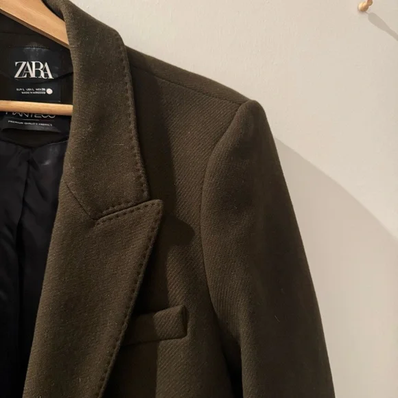 Zara Long Double-Breasted Coat - Picture 2 of 4